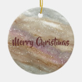 Weihnachtsbaumschmuck – Frohe Weihnachten oder Ihr Keramik Ornament (Vorne)