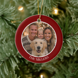 Weihnachtsbaumschmuck Fügen Sie Ihr Foto und Text Keramik Ornament