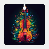 Weihnachtsbaumschmuck für die Weihnachtsvioline Ornament Aus Metall (Vorderseite)