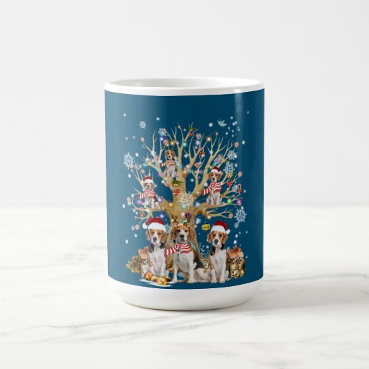 Weihnachtsbaumschmuck für Hunde im Beagle Kaffeetasse (Mittel)