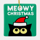 Weihnachtsbaumschmuck für Katzenliebhaber Keramikornament (Vorderseite)