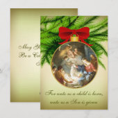 Weihnachtsbaumschmuck Geburt Jesu Krippe Feiertagskarte (Vorne/Hinten)