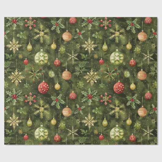 Weihnachtsbaumschmuck Geschenkpapier (Flach)