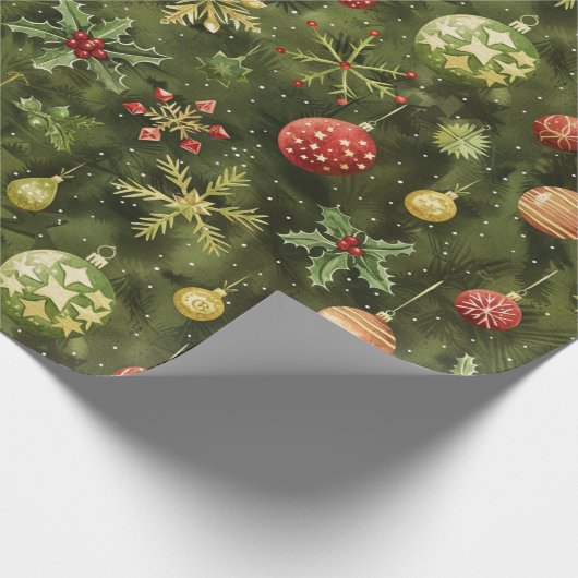 Weihnachtsbaumschmuck Geschenkpapier (Ecke)