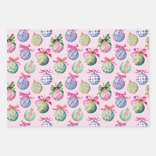 Weihnachtsbaumschmuck Geschenkpapier Set (Vorderseite 3)