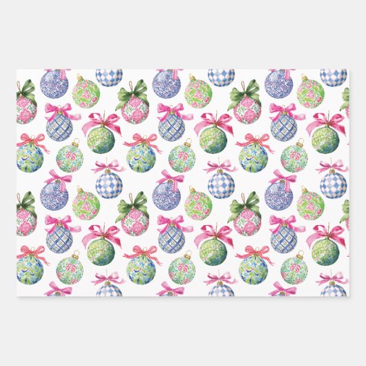 Weihnachtsbaumschmuck Geschenkpapier Set (Vorderseite 2)