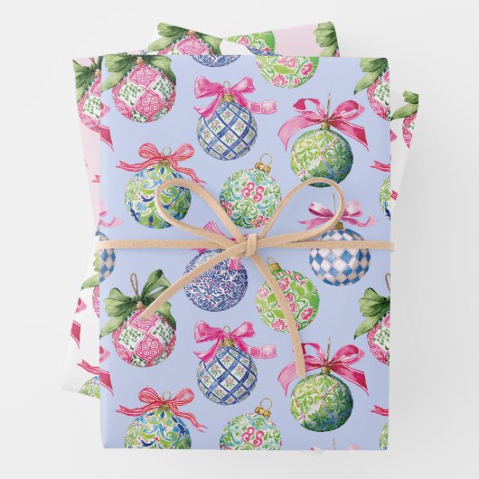 Weihnachtsbaumschmuck Geschenkpapier Set (Beispiel)