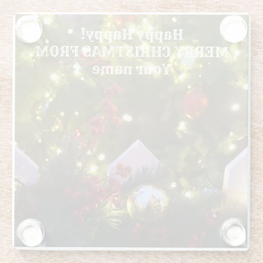 Weihnachtsbaumschmuck Glasuntersetzer (Rückseite)