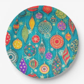 Weihnachtsbaumschmuck Illustration Papierplatte Pappteller (Vorderseite)