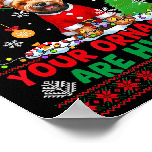 Weihnachtsbaumschmuck ist Geschichte Sweater Norwi Poster (Ecke)