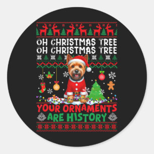 Weihnachtsbaumschmuck ist Geschichte Sweater Norwi Runder Aufkleber