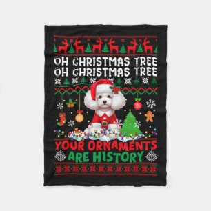 Weihnachtsbaumschmuck ist Geschichte Sweater Santa Fleecedecke