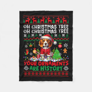 Weihnachtsbaumschmuck ist Geschichte Sweater Santa Fleecedecke