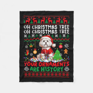 Weihnachtsbaumschmuck ist Geschichte Sweater Santa Fleecedecke