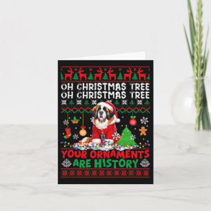 Weihnachtsbaumschmuck ist Geschichte Sweater Santa Karte