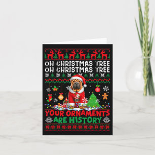 Weihnachtsbaumschmuck ist Geschichte Sweater Santa Karte