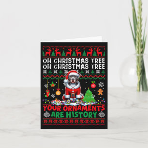 Weihnachtsbaumschmuck ist Geschichte Sweater Santa Karte