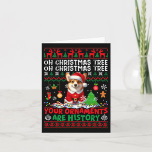 Weihnachtsbaumschmuck ist Geschichte Sweater Santa Karte