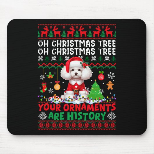 Weihnachtsbaumschmuck ist Geschichte Sweater Santa Mousepad (Vorne)