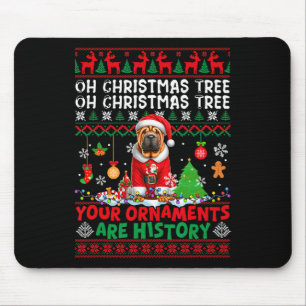 Weihnachtsbaumschmuck ist Geschichte Sweater Santa Mousepad