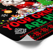 Weihnachtsbaumschmuck ist Geschichte Sweater Santa Poster (Ecke)