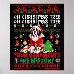 Weihnachtsbaumschmuck ist Geschichte Sweater Santa Poster