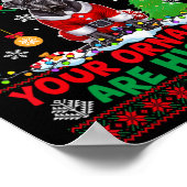 Weihnachtsbaumschmuck ist Geschichte Sweater Santa Poster (Ecke)