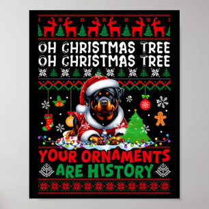 Weihnachtsbaumschmuck ist Geschichte Sweater Santa Poster