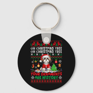 Weihnachtsbaumschmuck ist Geschichte Sweater Santa Schlüsselanhänger