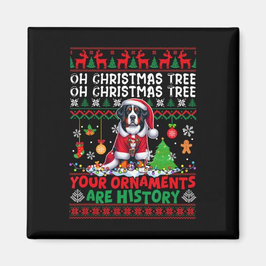 Weihnachtsbaumschmuck ist Geschichte über Schweize Magnet (Vorne)