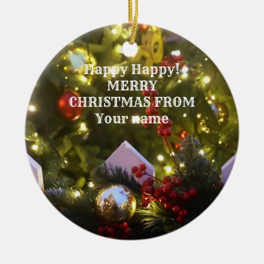 Weihnachtsbaumschmuck Keramik Ornament (Vorne)