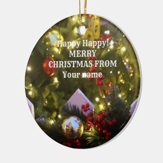 Weihnachtsbaumschmuck Keramik Ornament (Links)