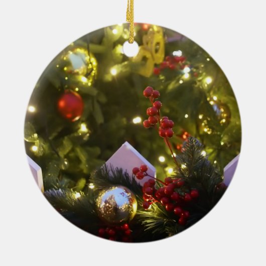 Weihnachtsbaumschmuck Keramik Ornament (Hinten)