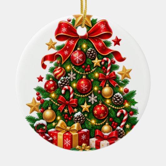 Weihnachtsbaumschmuck Keramik Ornament (Vorne)