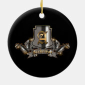 Weihnachtsbaumschmuck Keramik Ornament (Hinten)