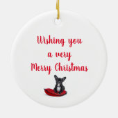 Weihnachtsbaumschmuck Keramik Ornament (Hinten)