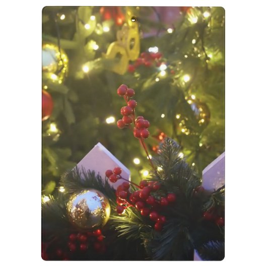 Weihnachtsbaumschmuck Klemmbrett (Rückseite)