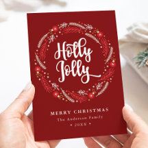 Weihnachtsbaumschmuck-Kranz Holly Jolly Nicht-Foto