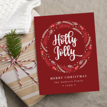 Weihnachtsbaumschmuck-Kranz Holly Jolly Nicht-Foto