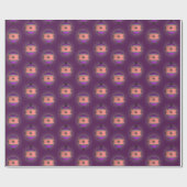 Weihnachtsbaumschmuck Lila auf Lila Geschenkpapier (Flach)