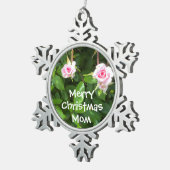 Weihnachtsbaumschmuck #Mama Schneeflocken Zinn-Ornament (Rechts)