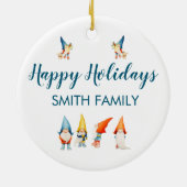 Weihnachtsbaumschmuck mit Niedlichen Elfen Keramik Ornament (Hinten)