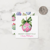 Weihnachtsbaumschmuck Mitteilungskarte (Vorderseite/Rückseite Beispiel)