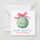 Weihnachtsbaumschmuck Mitteilungskarte (Vorderseite)