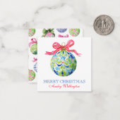 Weihnachtsbaumschmuck Mitteilungskarte (Vorderseite/Rückseite Beispiel)