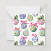 Weihnachtsbaumschmuck Mitteilungskarte (Rückseite)