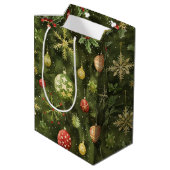 Weihnachtsbaumschmuck Mittlere Geschenktüte (Rückseite Schrägansicht)