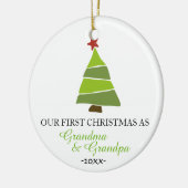 Weihnachtsbaumschmuck Oma und Opa Keramikornament (Links)