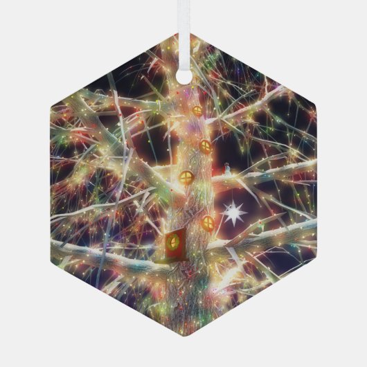 Weihnachtsbaumschmuck Ornament Aus Glas (Rückseite)