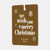 Weihnachtsbaumschmuck Ornament Aus Metall (Vorderseite links)
